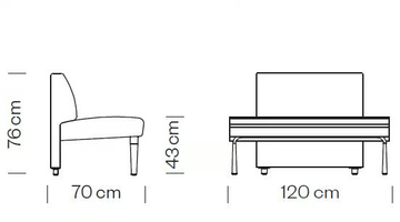 AMBIT 1050 - Fabric bench seating with back by Et al. - view 3